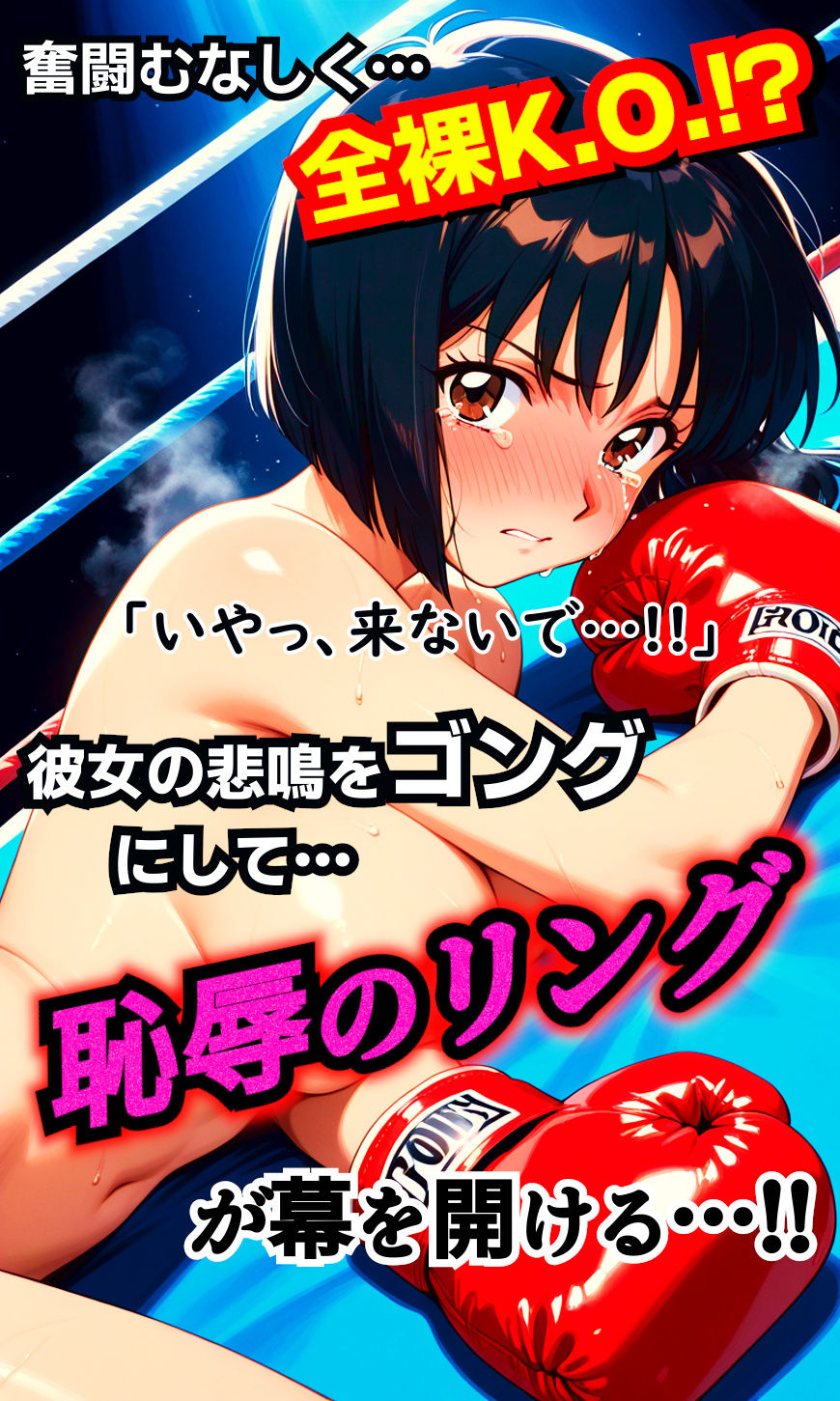 黒髪ボブちゃんVS！〜不良男子とボクシング対決！リングに鳴り響く、屈辱の絶叫！！〜 サンプル4ページ目