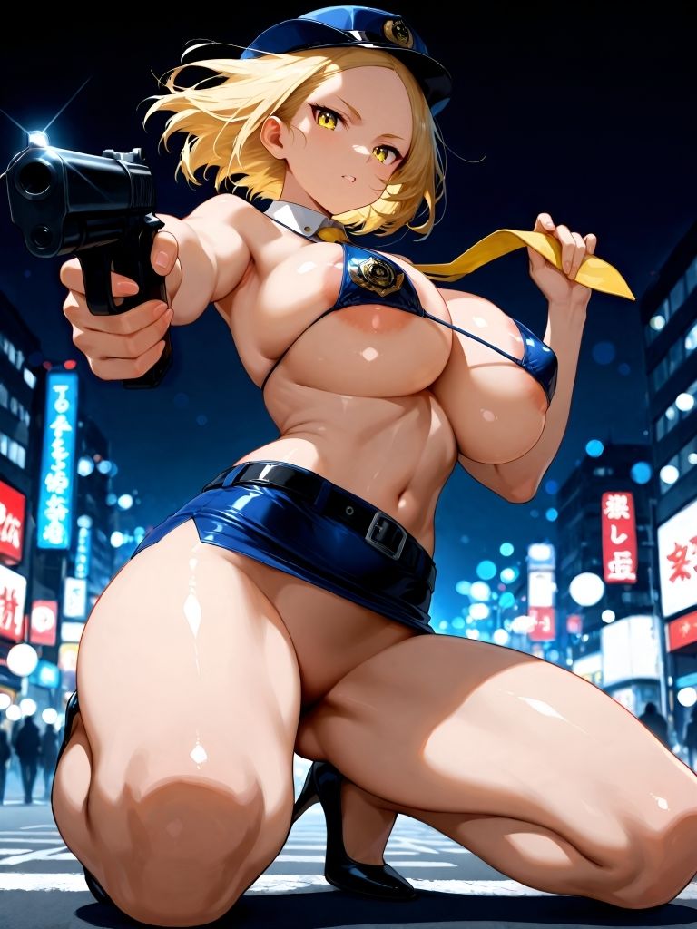 爆乳ノーパンポリス真夜中の追走劇！！ サンプル2ページ目