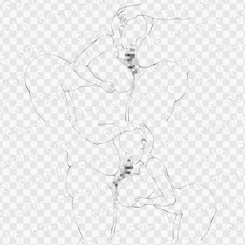 線画素材集［手］102 サンプル3ページ目