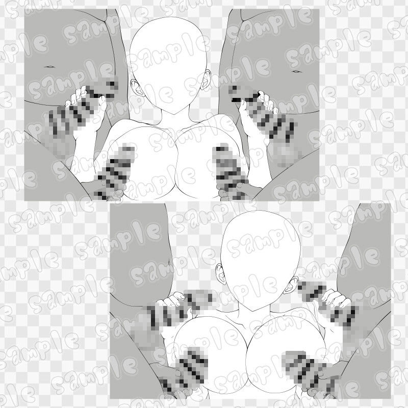 線画素材集［手］106 サンプル1ページ目