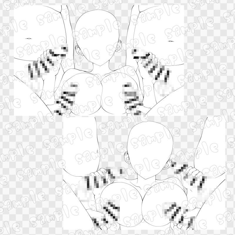 線画素材集［手］106 サンプル2ページ目