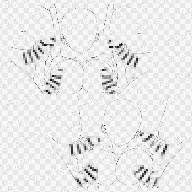 線画素材集［手］106 サンプル3ページ目