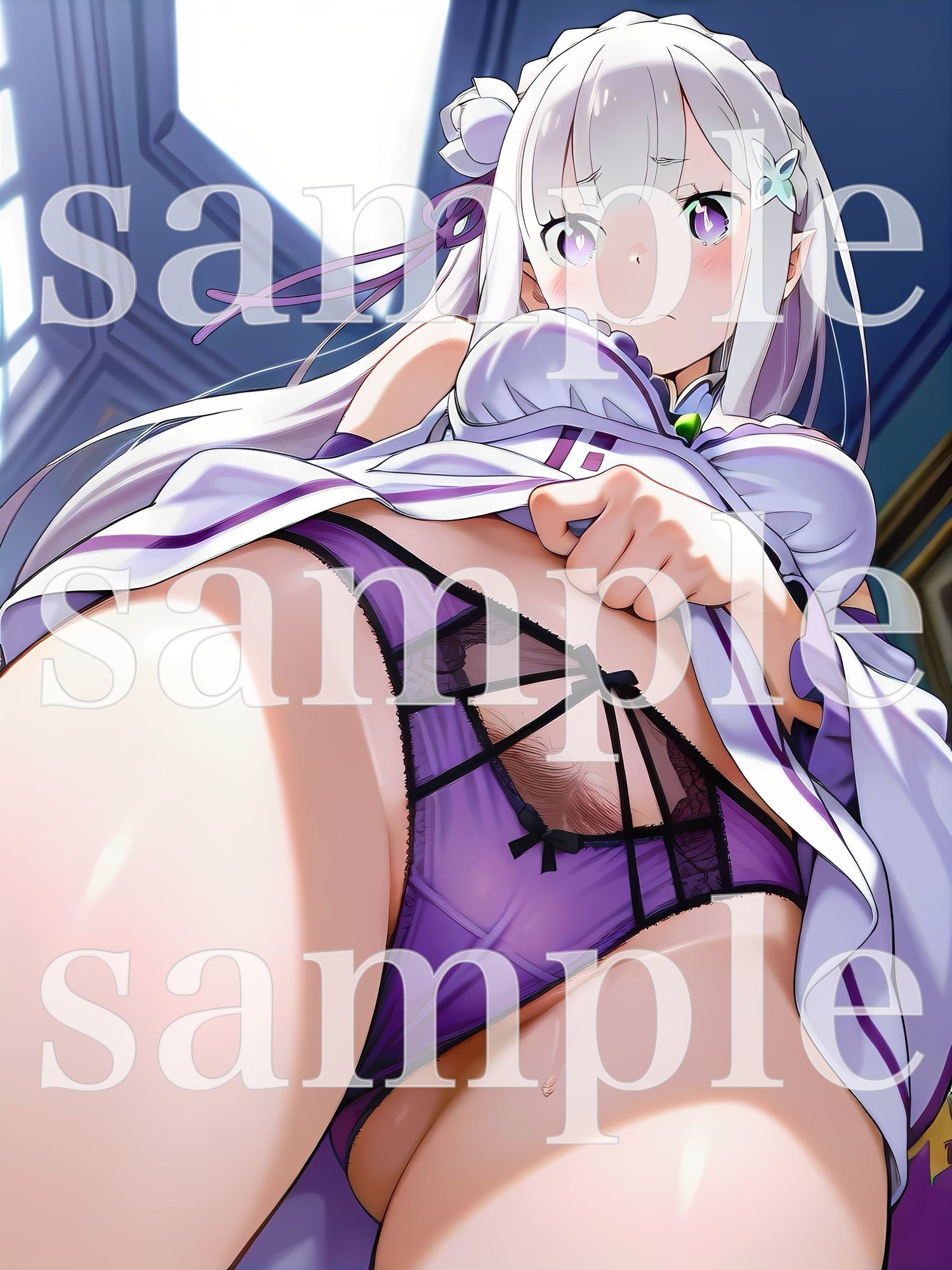 秘密のチラ見せアルバイト〜パンツを見せてもらったら陰毛まで見えちゃいました〜〇ミ〇ア編 サンプル4ページ目