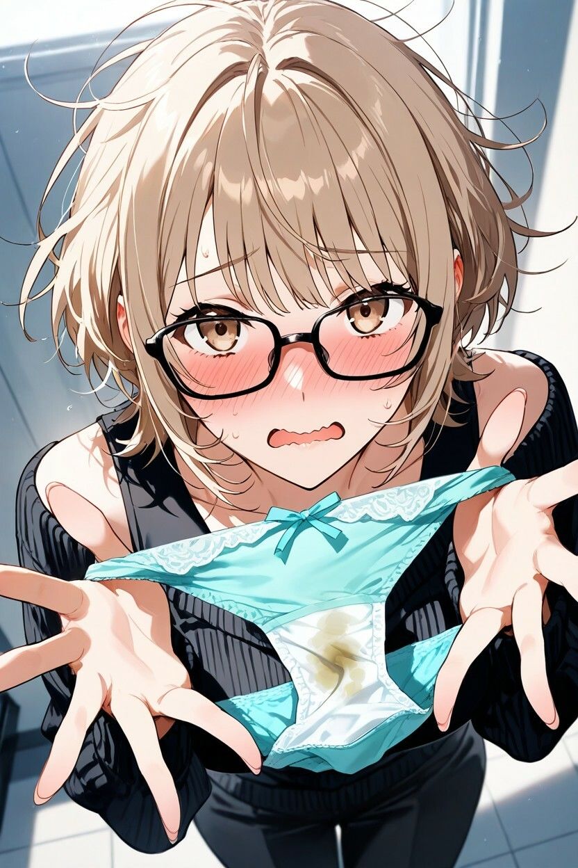 200枚＋PDF】清楚系メガネ女子大生の秘められた決壊 ── 柔らかな茶髪に広がる絶望のシミ ── お漏らし＆シミ付きパンツ特化集 サンプル5ページ目