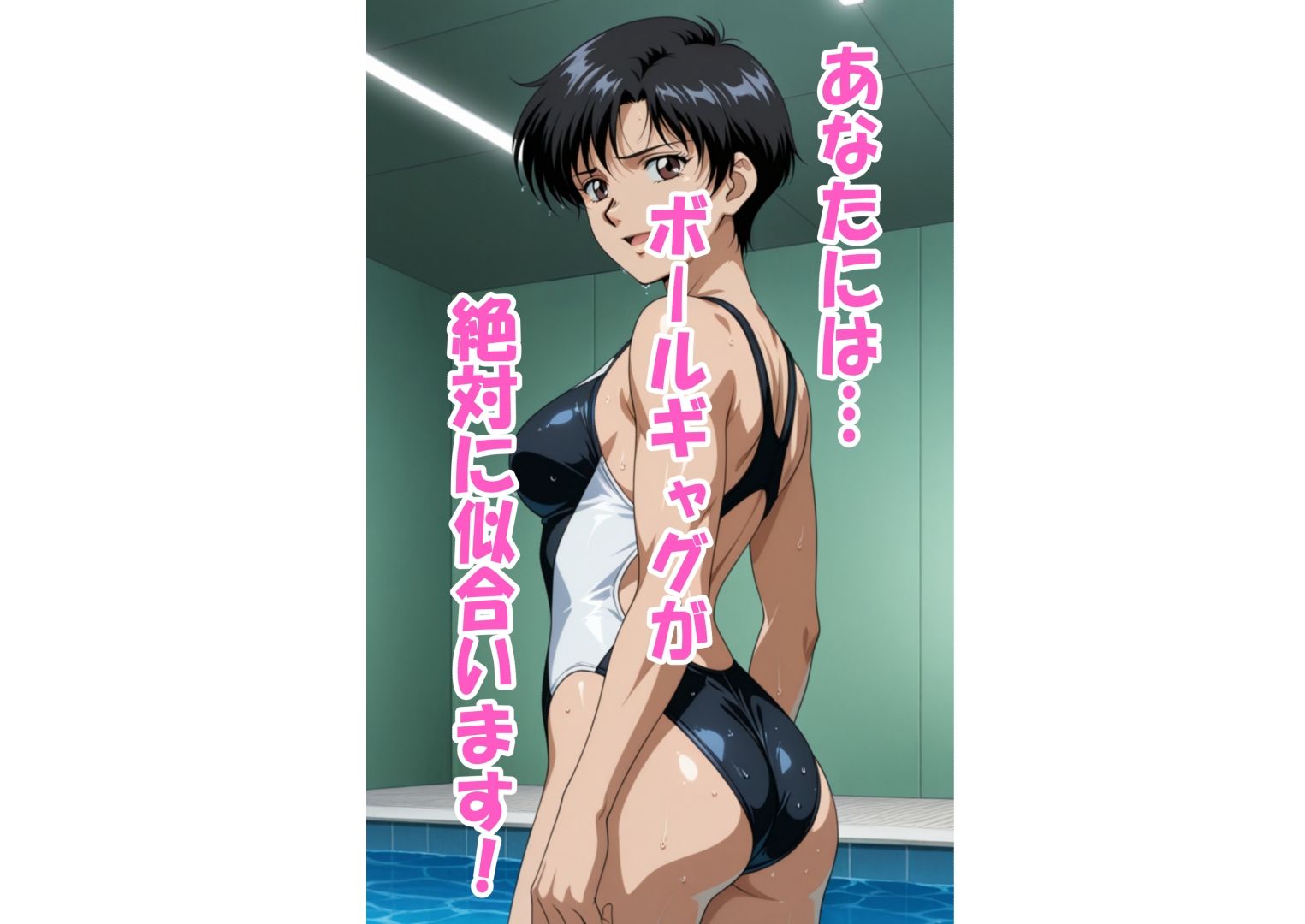 水泳部部長にはボールギャグが似合う サンプル2ページ目
