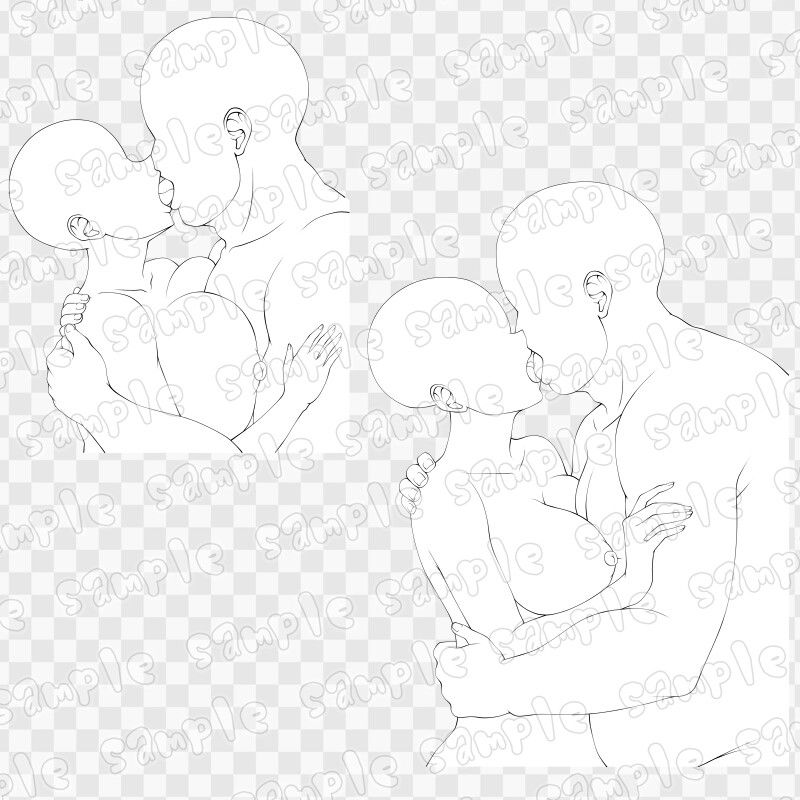 線画素材集［手］110 サンプル2ページ目