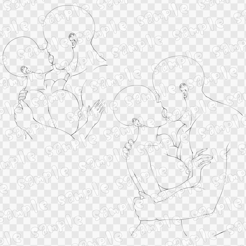 線画素材集［手］110 サンプル3ページ目