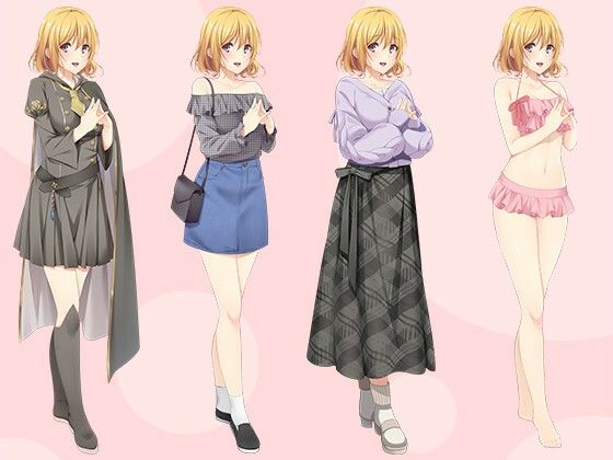 【立ち絵素材】金髪ショートの魔法使い少女 フルセットPSDパック サンプル1ページ目
