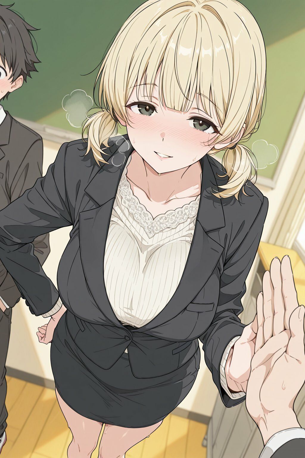 金髪ツインテール教育実習生とめちゃくちゃ中出しセックスした サンプル6ページ目