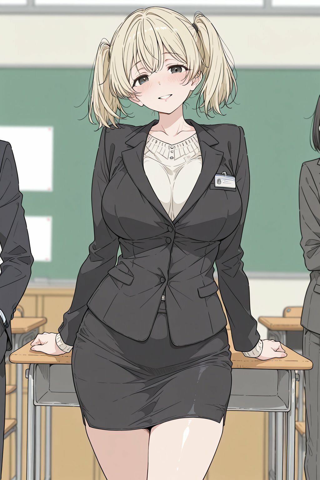 金髪ツインテール教育実習生とめちゃくちゃ中出しセックスした サンプル7ページ目