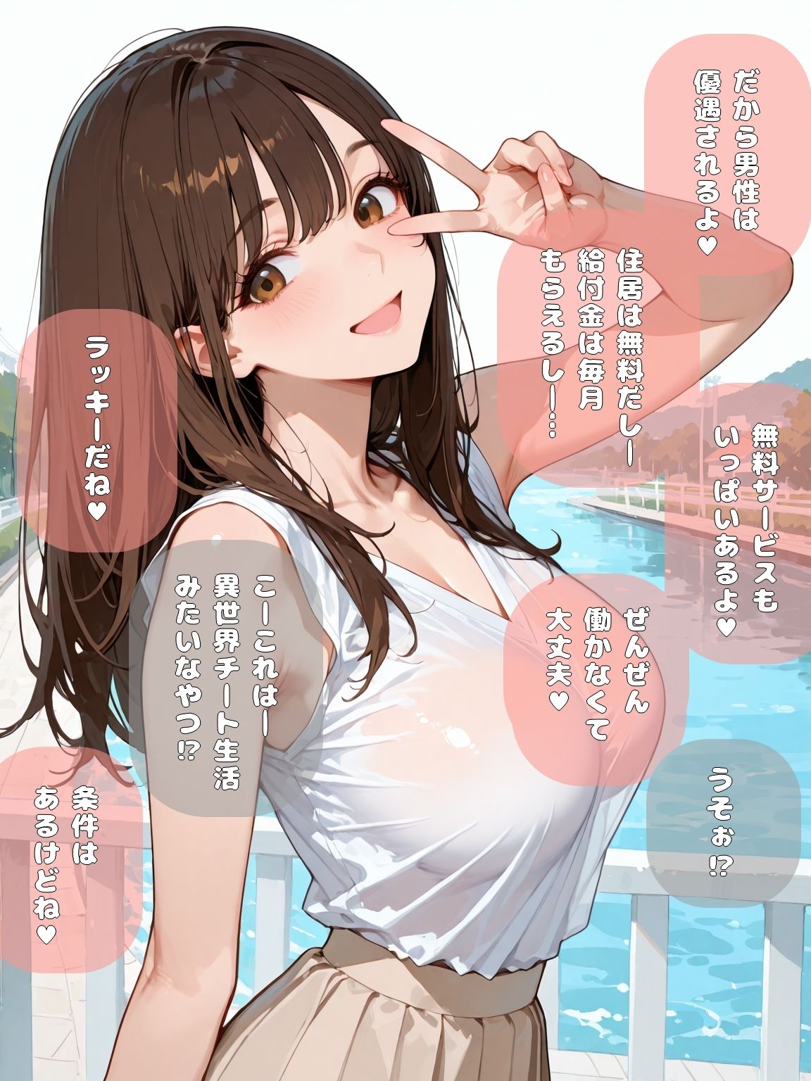 女性だらけの世界に転移してえっちなお姉さんにお世話される話 サンプル9ページ目