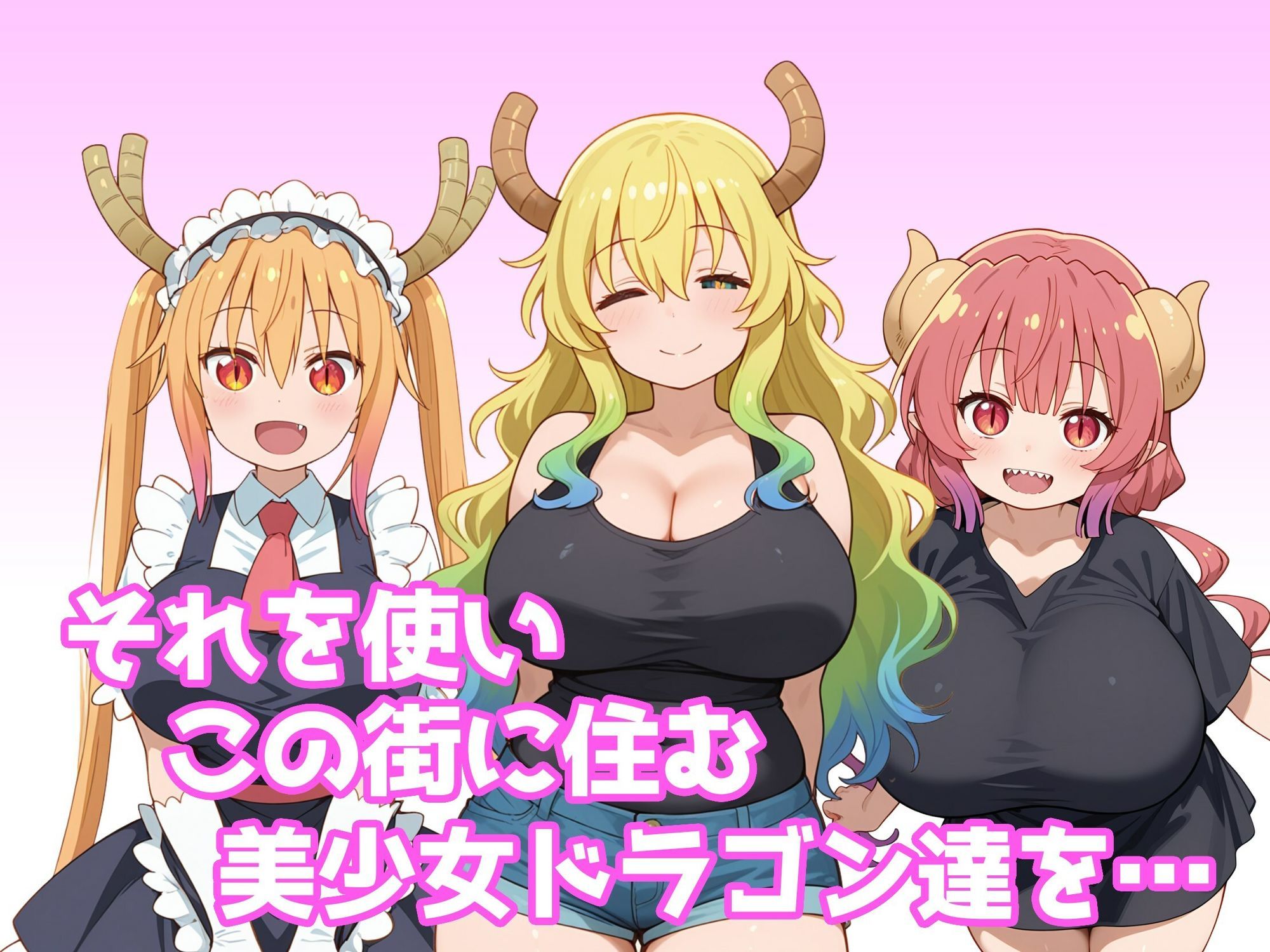 巨乳メイドラゴンたちを洗脳呪文で自分の性処理道具にしてヤリたい放題 サンプル3ページ目