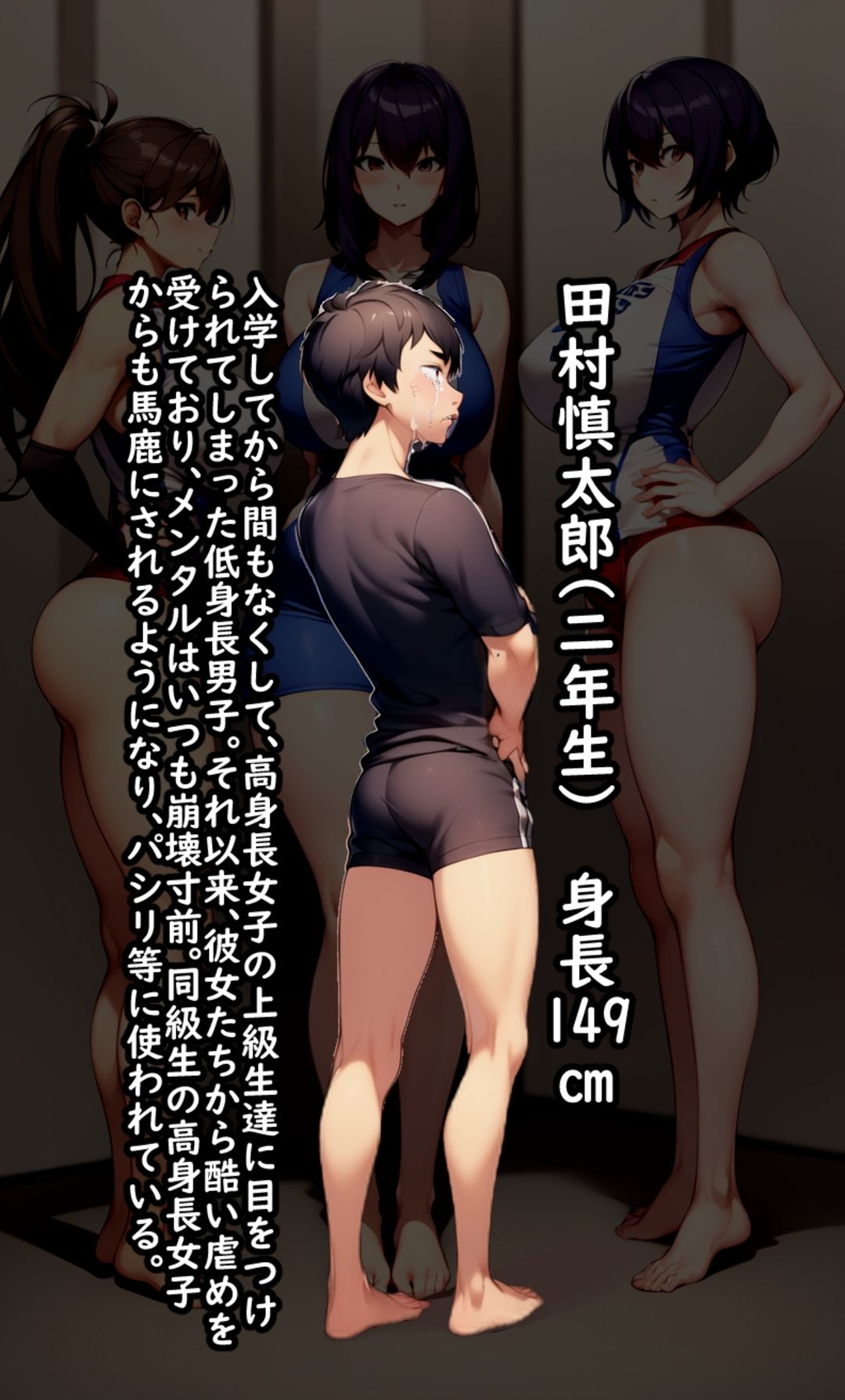 高身長女性×低身長男性 言葉責め集（バレー部その他編） サンプル7ページ目