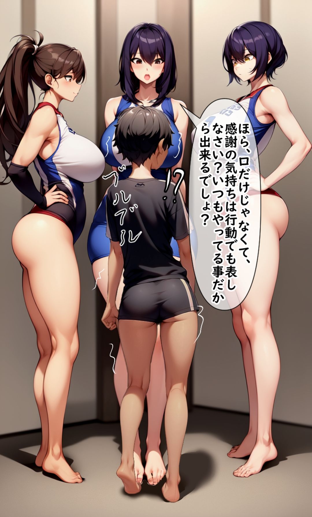 高身長女性×低身長男性 言葉責め集（バレー部その他編） サンプル8ページ目