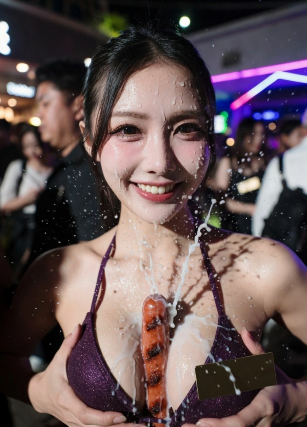 突然ですが、パイズリ挟射させてください。ついでにベロだしもお願いします。 サンプル6ページ目