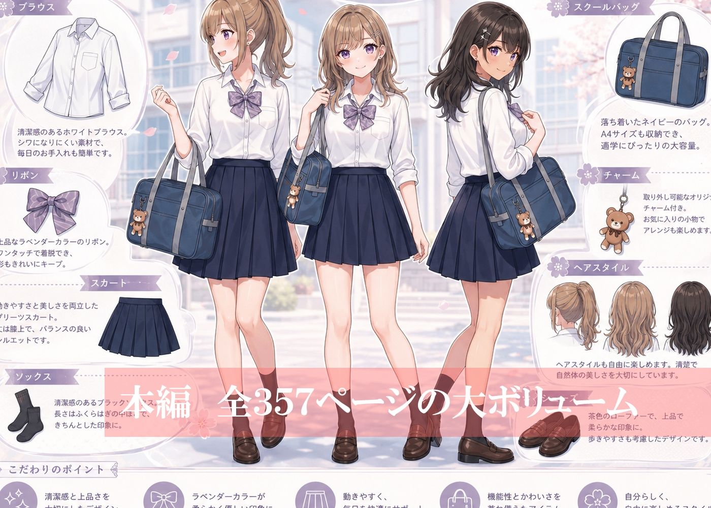 放課後奉仕活動中  放課後は自習室に集合！  Vol1  れいな・はなえ・かのん サンプル5ページ目