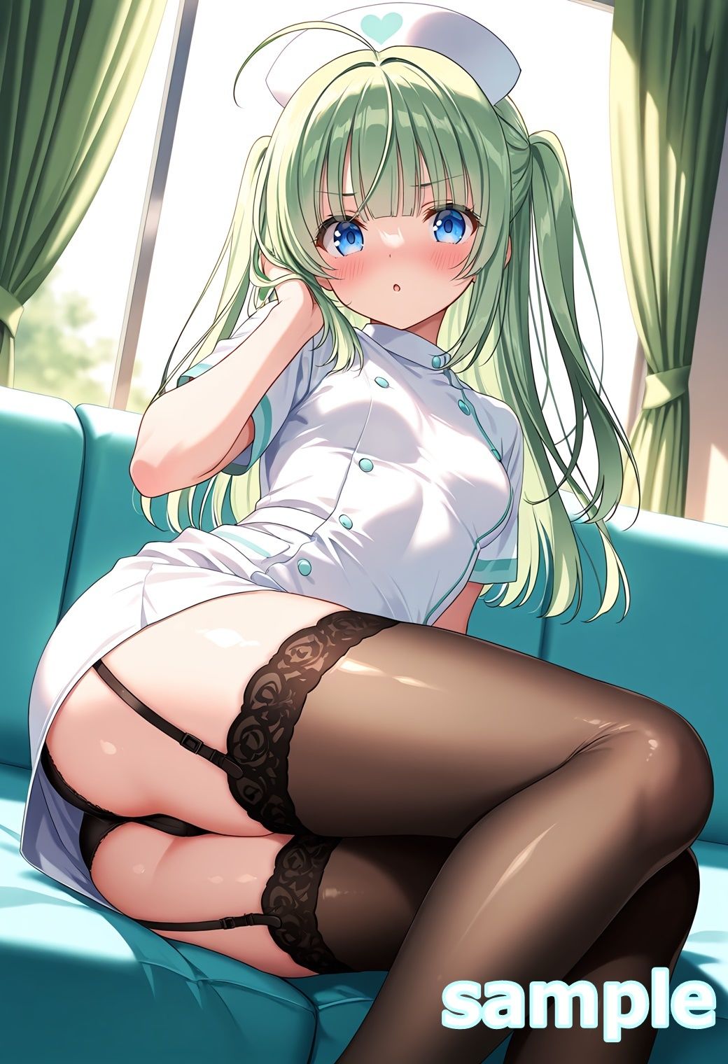 おパンツ拝見イラスト集 〜ミニスカナースさん編〜 サンプル4ページ目