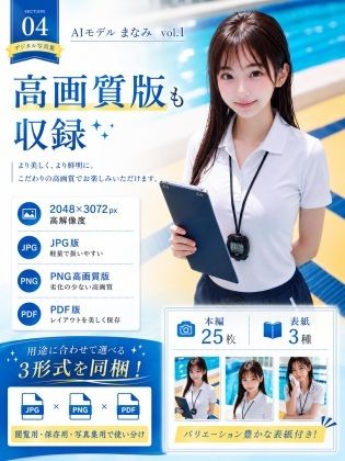AIモデルまなみ vol.1 プールサイドで働く彼女 サンプル4ページ目