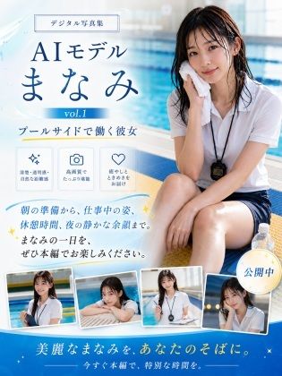 AIモデルまなみ vol.1 プールサイドで働く彼女 サンプル5ページ目