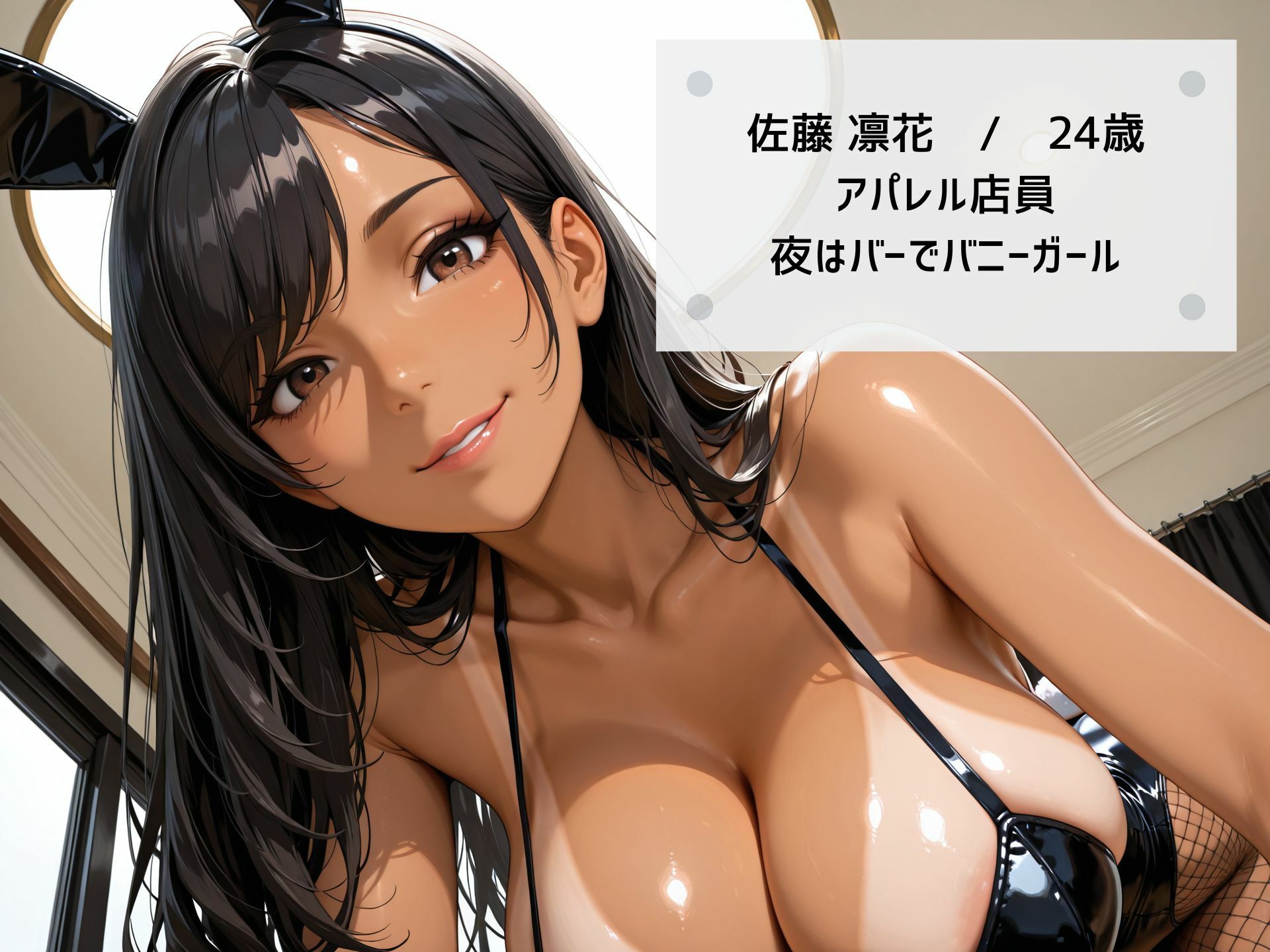 【4K高画質】黒ギャルが巨乳を揺らして濃密セックス！ むっちり巨乳バニーの日焼け跡がエロすぎる！ サンプル6ページ目