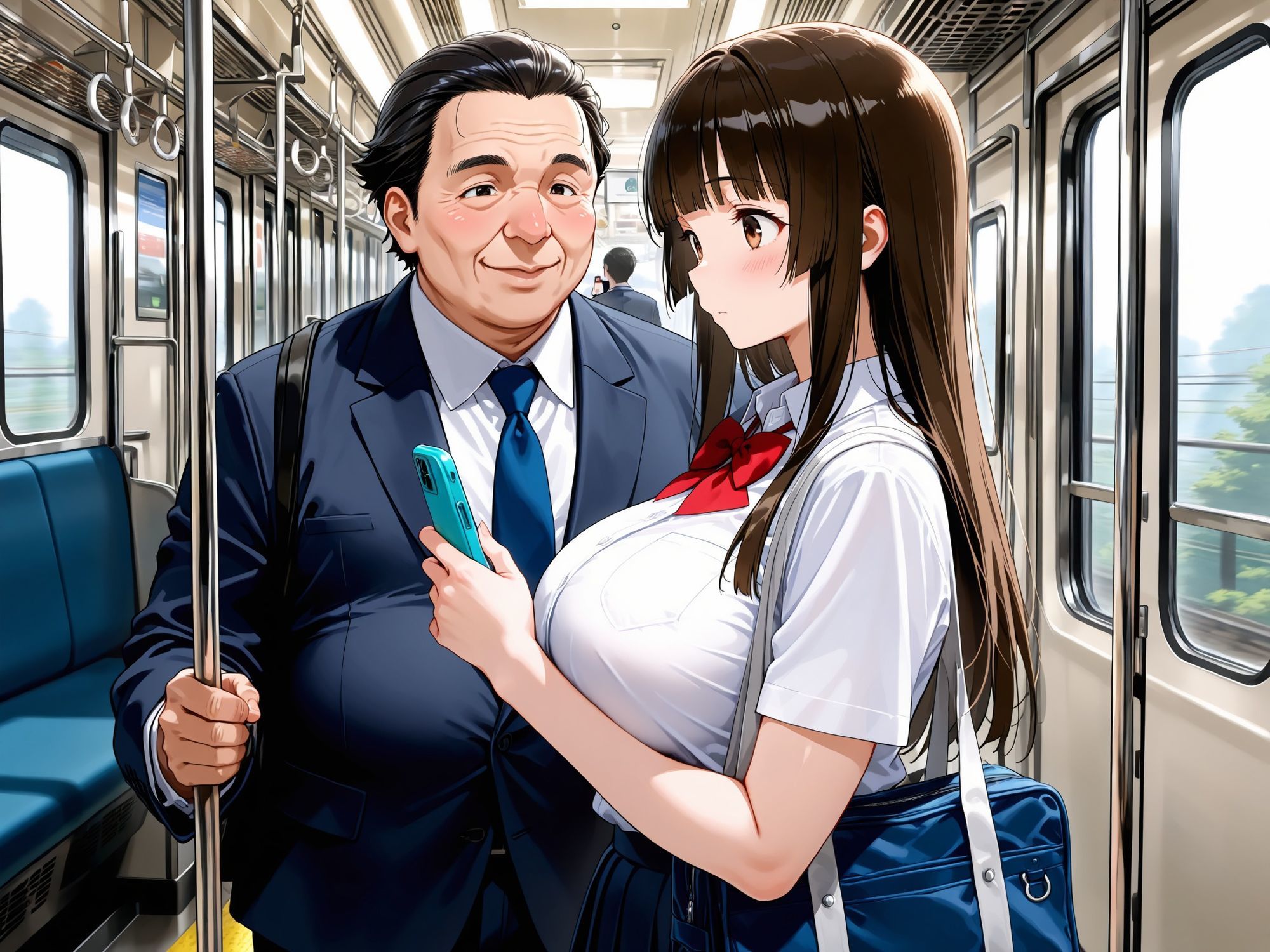 女子校生  電車痴〇   中出し快楽落ち サンプル1ページ目
