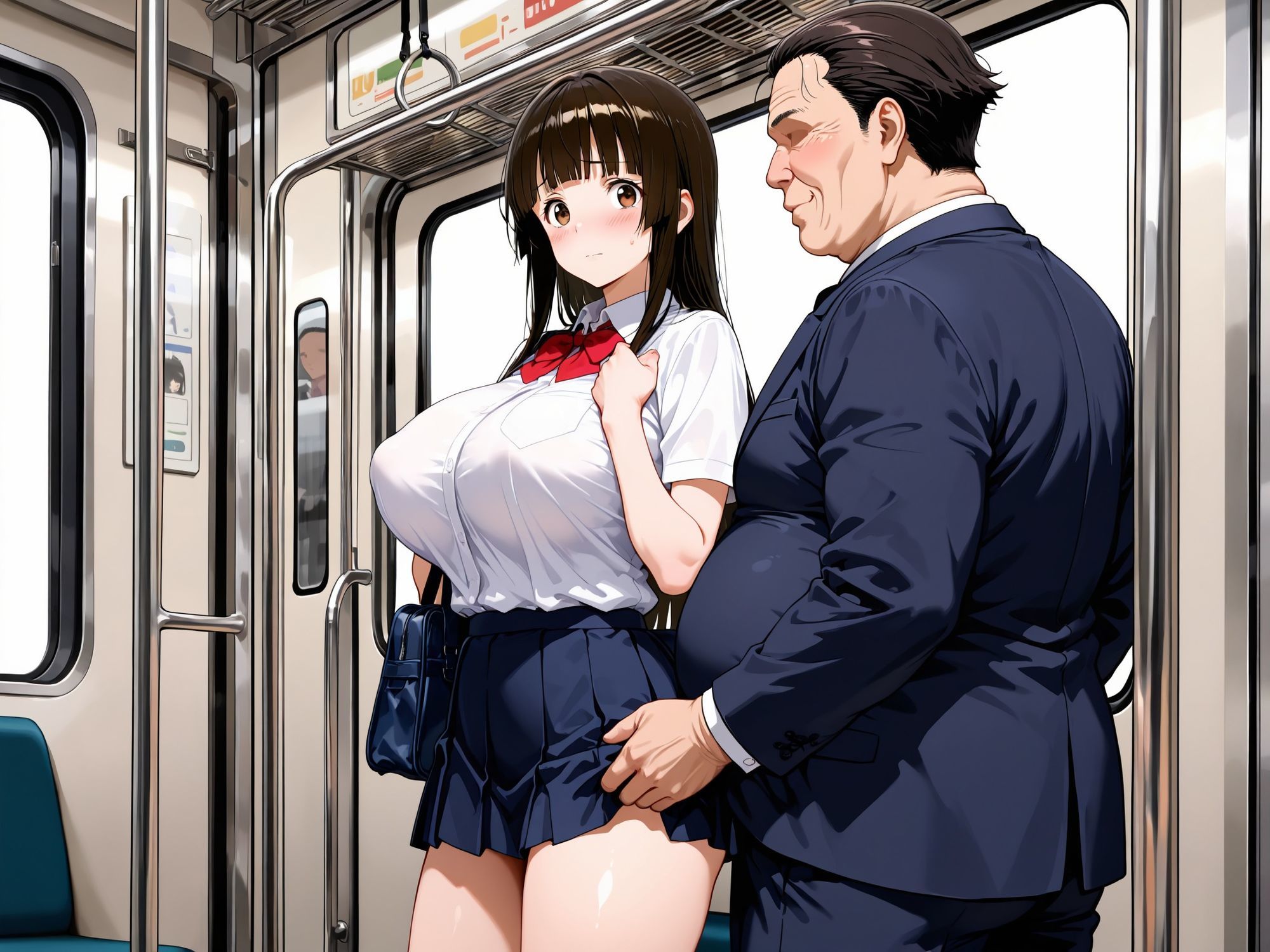女子校生  電車痴〇   中出し快楽落ち サンプル2ページ目