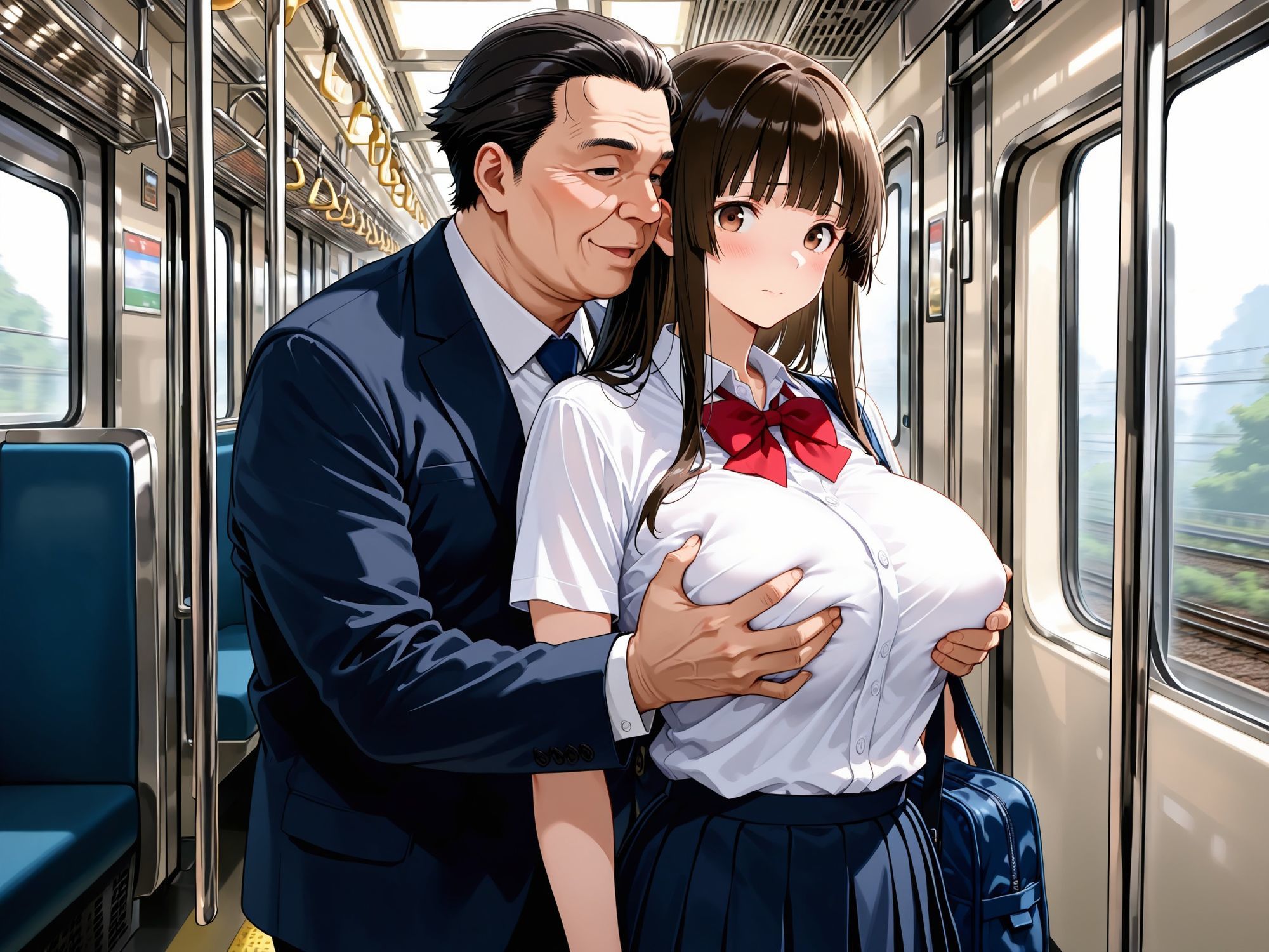 女子校生  電車痴〇   中出し快楽落ち サンプル5ページ目