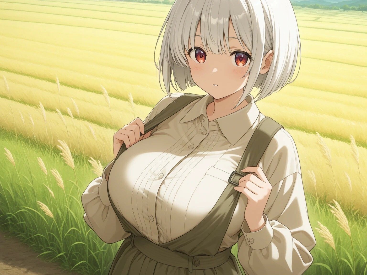 アニメコスチューム茶髪女子と農作業白い髪の女の子と江戸ロマンス サンプル4ページ目