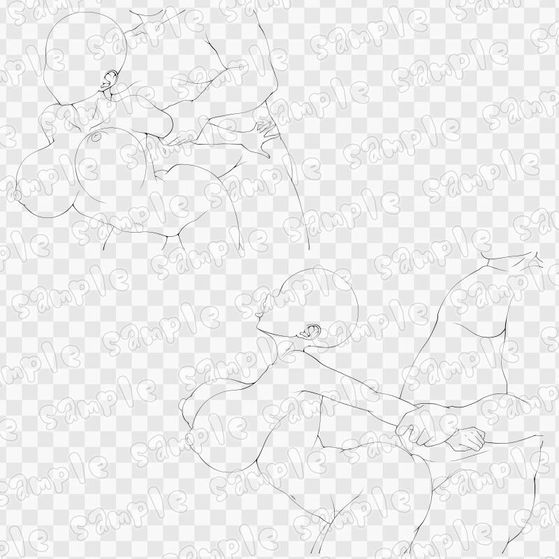 線画素材集［手］114 サンプル3ページ目
