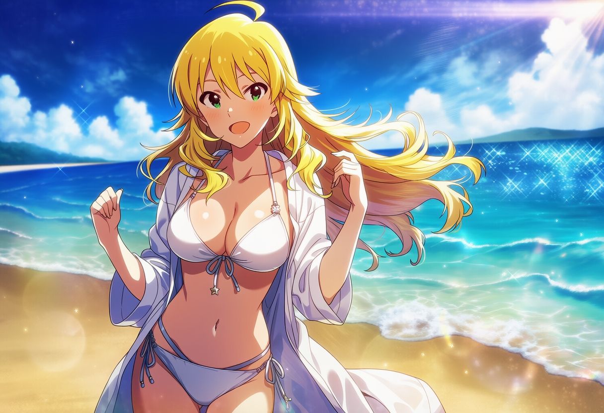 プライベートビーチ 星○美希 サンプル1ページ目