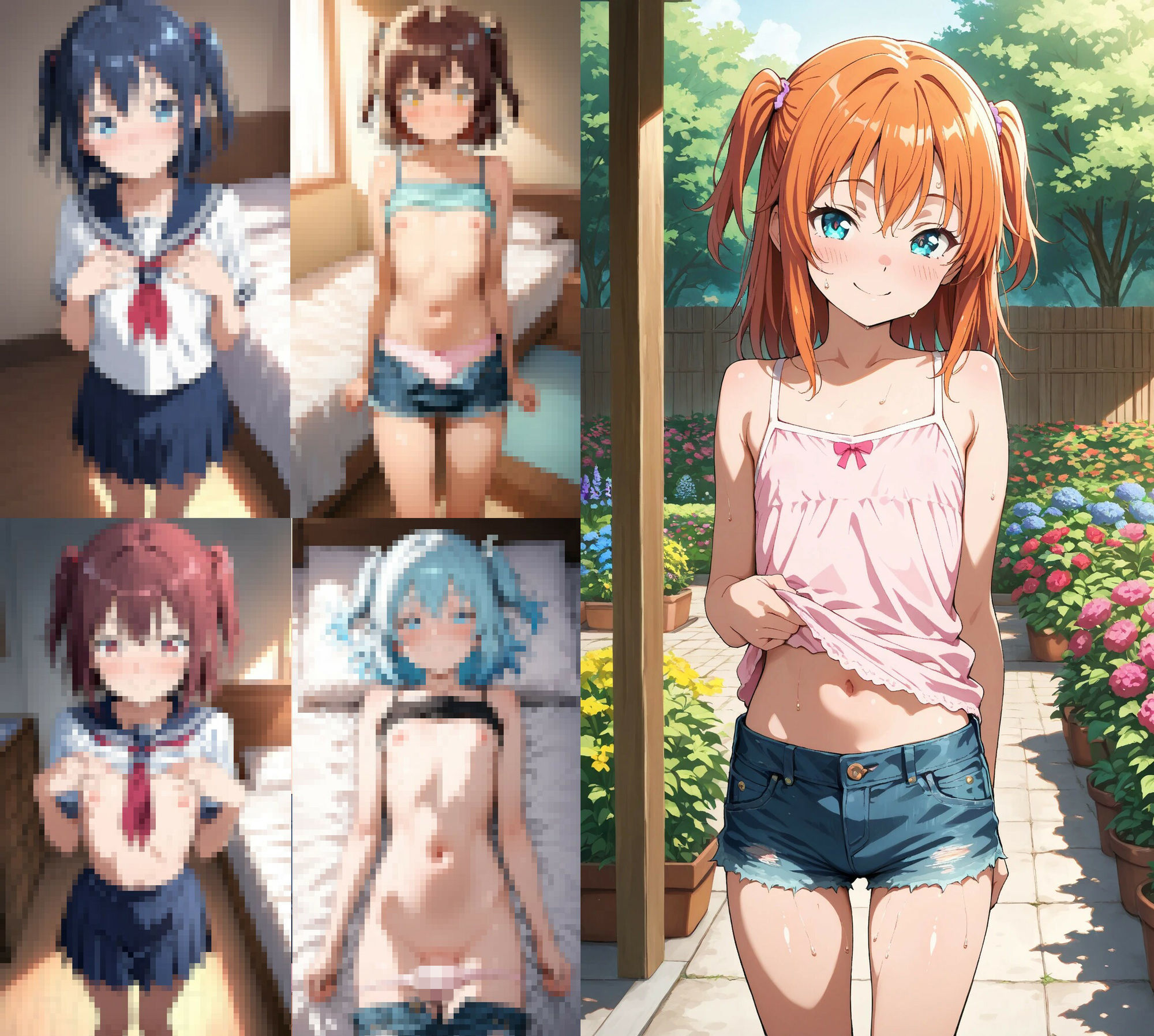 ロリ体型の幼馴染が遊びに来たから制服着せてやらせてもらった サンプル1ページ目
