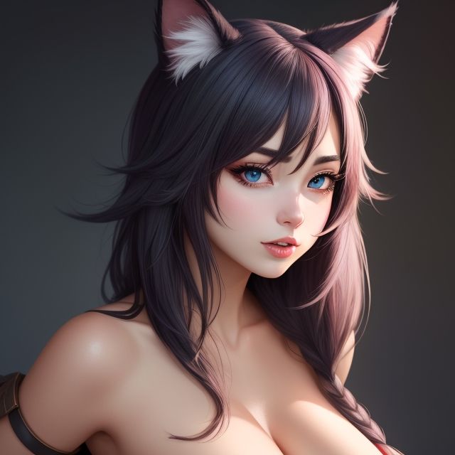 猫耳のセミリアル美女（セリフなし  AIセミリアル画像集） サンプル4ページ目