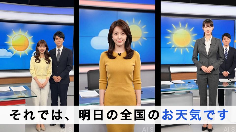 【約70分】『強●脱衣』女子アナ脱衣 ニュース番組の裏で自らすべてを曝け出す-AIで描く究極の美女達- サンプル1ページ目