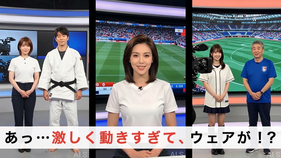 【約70分】『強●脱衣』女子アナ脱衣 ニュース番組の裏で自らすべてを曝け出す-AIで描く究極の美女達- サンプル8ページ目