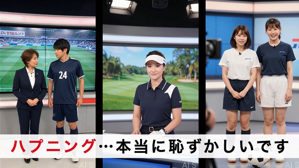 【約70分】『強●脱衣』女子アナ脱衣 ニュース番組の裏で自らすべてを曝け出す-AIで描く究極の美女達- サンプル9ページ目
