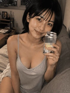 【AIグラビア】「ダメだよ？」と言いながら視線で誘う…ベッドの上の無防備なひなちゃん 60P サンプル3ページ目