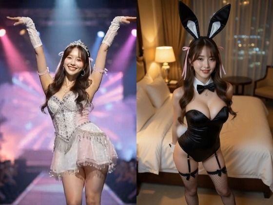 【AIのAV動画】人気アイドル2人の流出映像！高級ホテル密会＆貸切露天風呂ビキニでハメ撮り生中出し＜実写級AI次世代映像＞ サンプル3ページ目