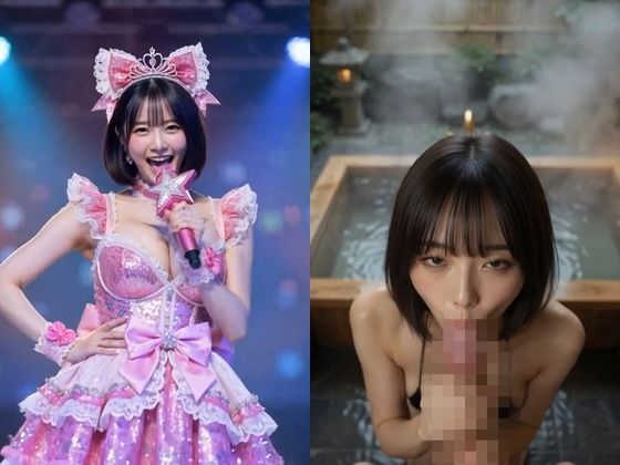 【AIのAV動画】人気アイドル2人の流出映像！高級ホテル密会＆貸切露天風呂ビキニでハメ撮り生中出し＜実写級AI次世代映像＞ サンプル5ページ目