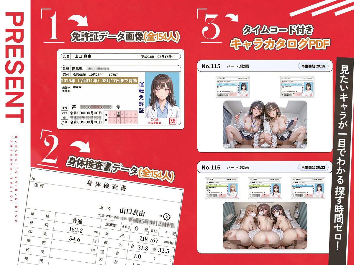 【4K神画質】抜かないと死ぬ奇病担当のナース・女医！ 極秘病棟で緊急治療SEX154連発！【146分】 サンプル1ページ目