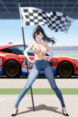 【裸ジーンズ女子7】裸ジーンズのレースクイーン サンプル8ページ目
