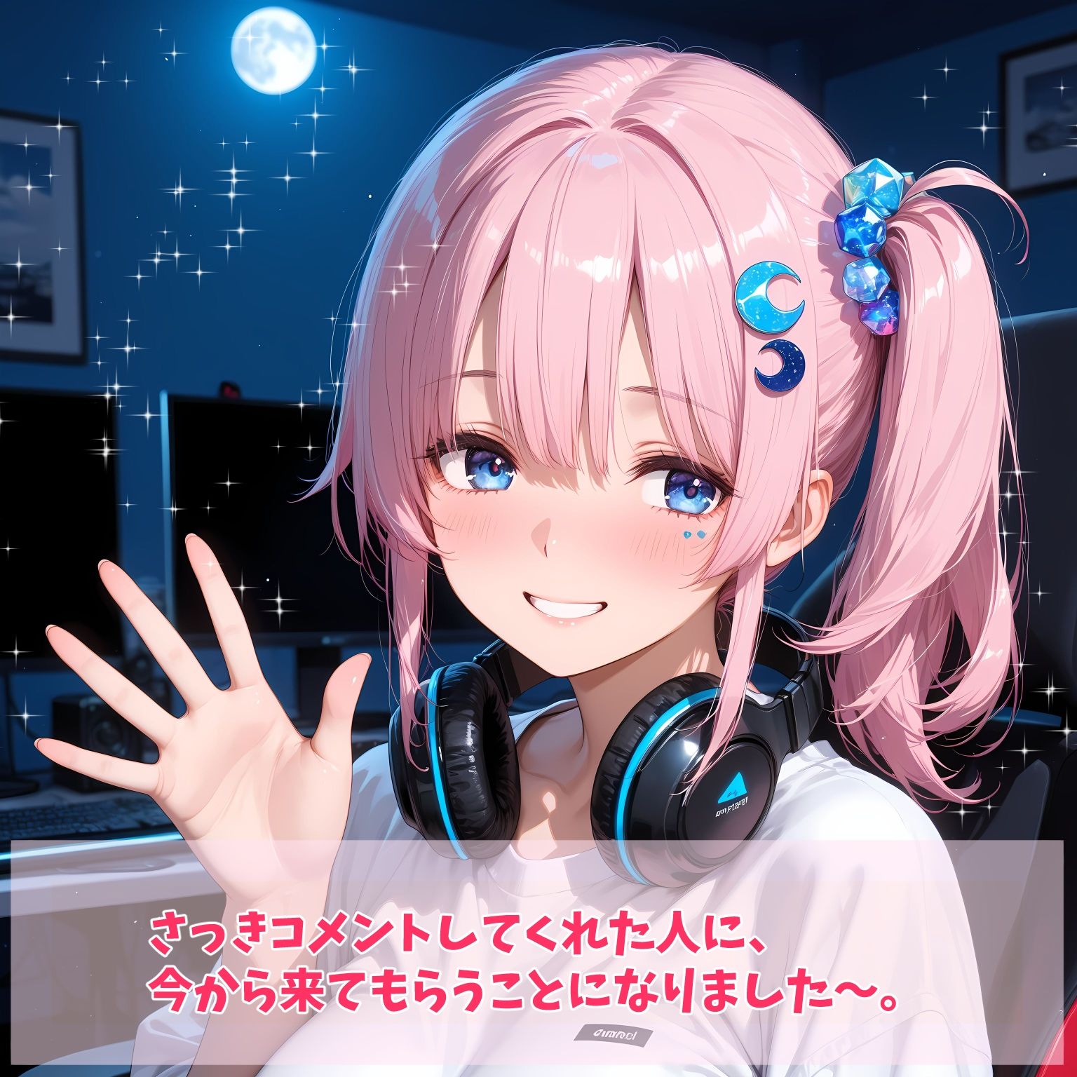 桃月ゆら  中田し配信中CG サンプル2ページ目