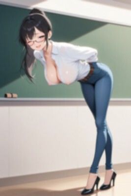 【裸ジーンズ女子8】セクシー変態教師の乳首丸見え講座 サンプル3ページ目