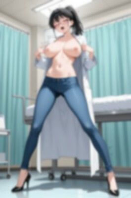 ★SEX有★【裸ジーンズ女子9】セクシー変態な保健室の先生 サンプル1ページ目