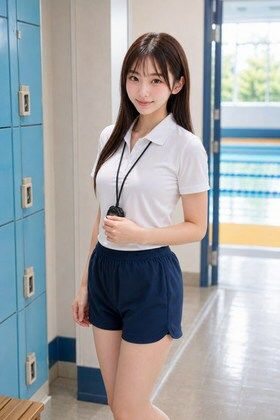 AIモデルまなみ vol.2 朝のプールサイドで会いましょう サンプル2ページ目