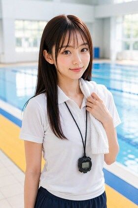 AIモデルまなみ vol.2 朝のプールサイドで会いましょう サンプル6ページ目