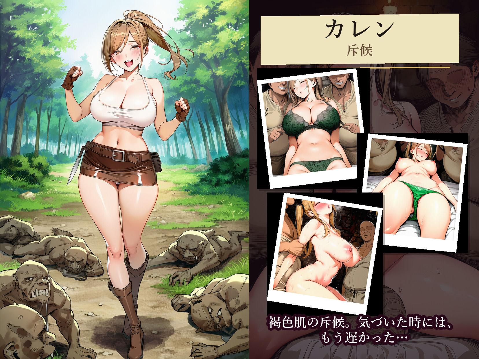 女戦士パーティー陥落記〜祝勝の杯に眠り薬を盛られて〜 サンプル10ページ目