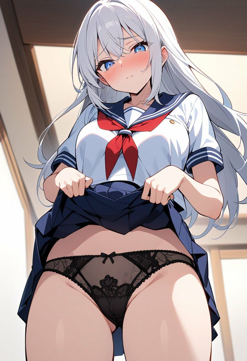 セーラー服でスカートたくし上げパンチラ200枚 サンプル4ページ目