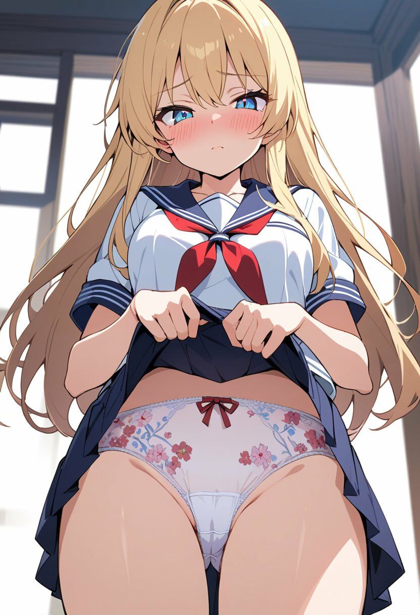 セーラー服でスカートたくし上げパンチラ200枚 サンプル9ページ目