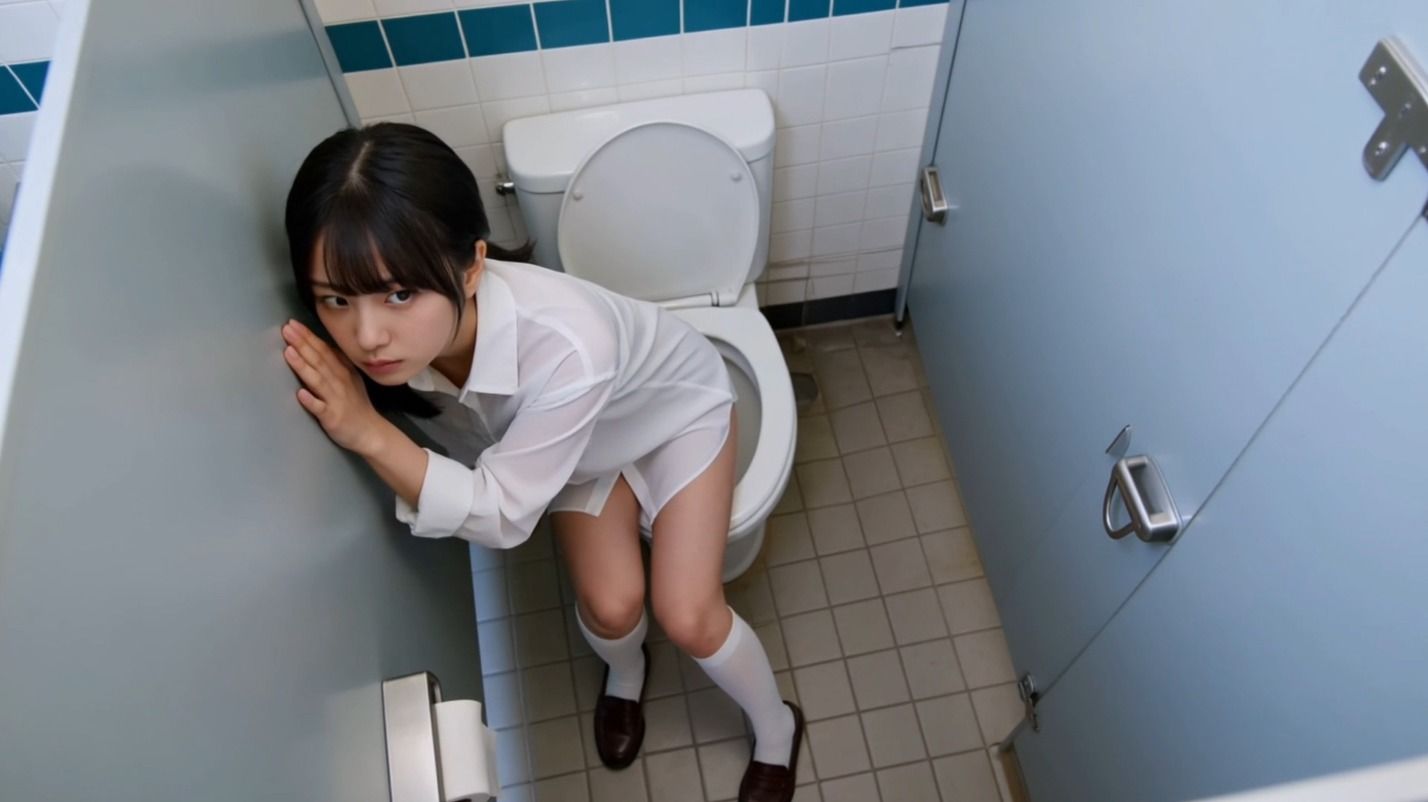 露出女子〇生の冒険4「修学旅行編」男子便器 サンプル3ページ目