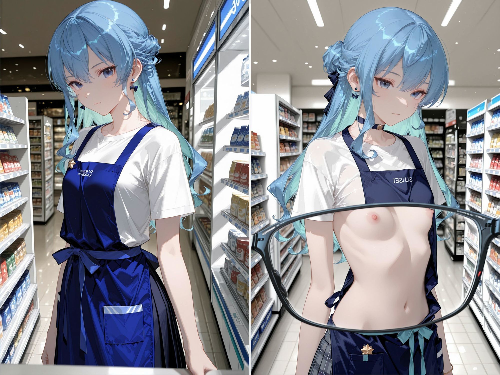 【4K動画付き】 24時間の快楽:コンビニで牝に目覚める 星〇すいせい編 ホ〇ライブ サンプル1ページ目